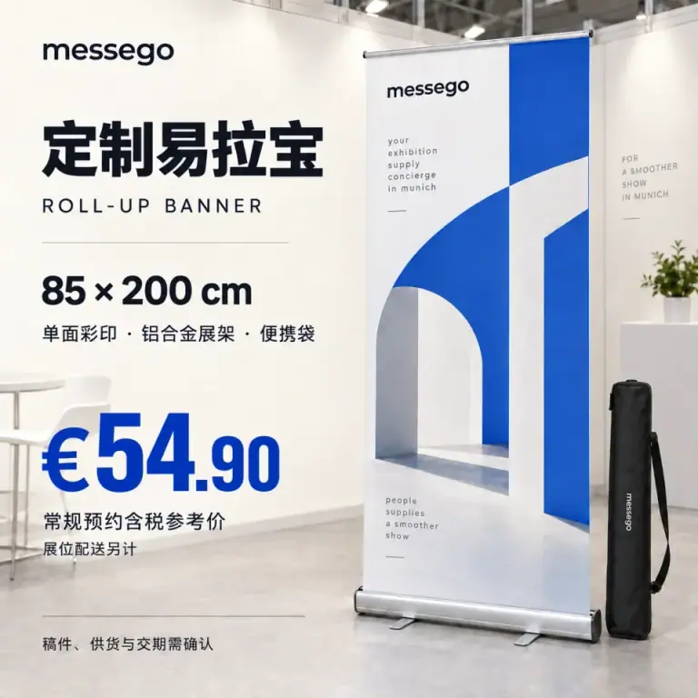Standard roll-up banner 85×200cm — 1 item; product illustration